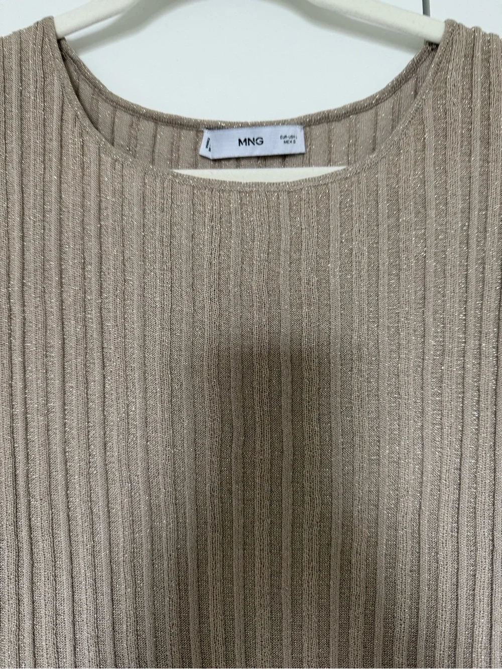 Mango Taupe Ribbed Knit Two-Piece Set - Picture 3 of 6
